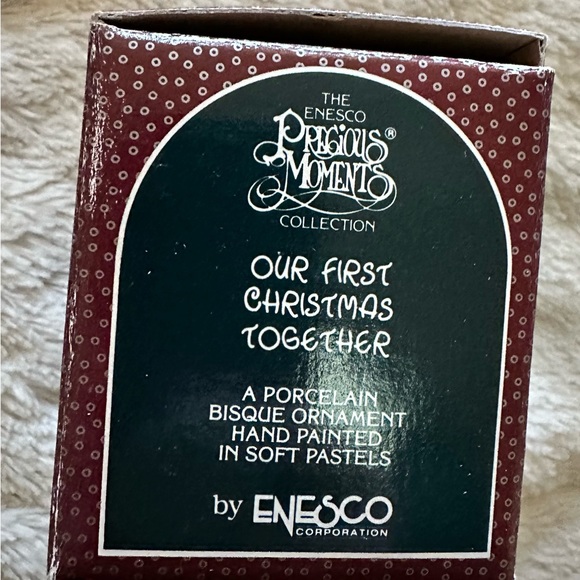 1990 Enesco Precious Moments Wedding Ornament - White and Cream - Picture 14 of 14